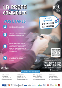 Affiche info sur la prepa commerce 2022