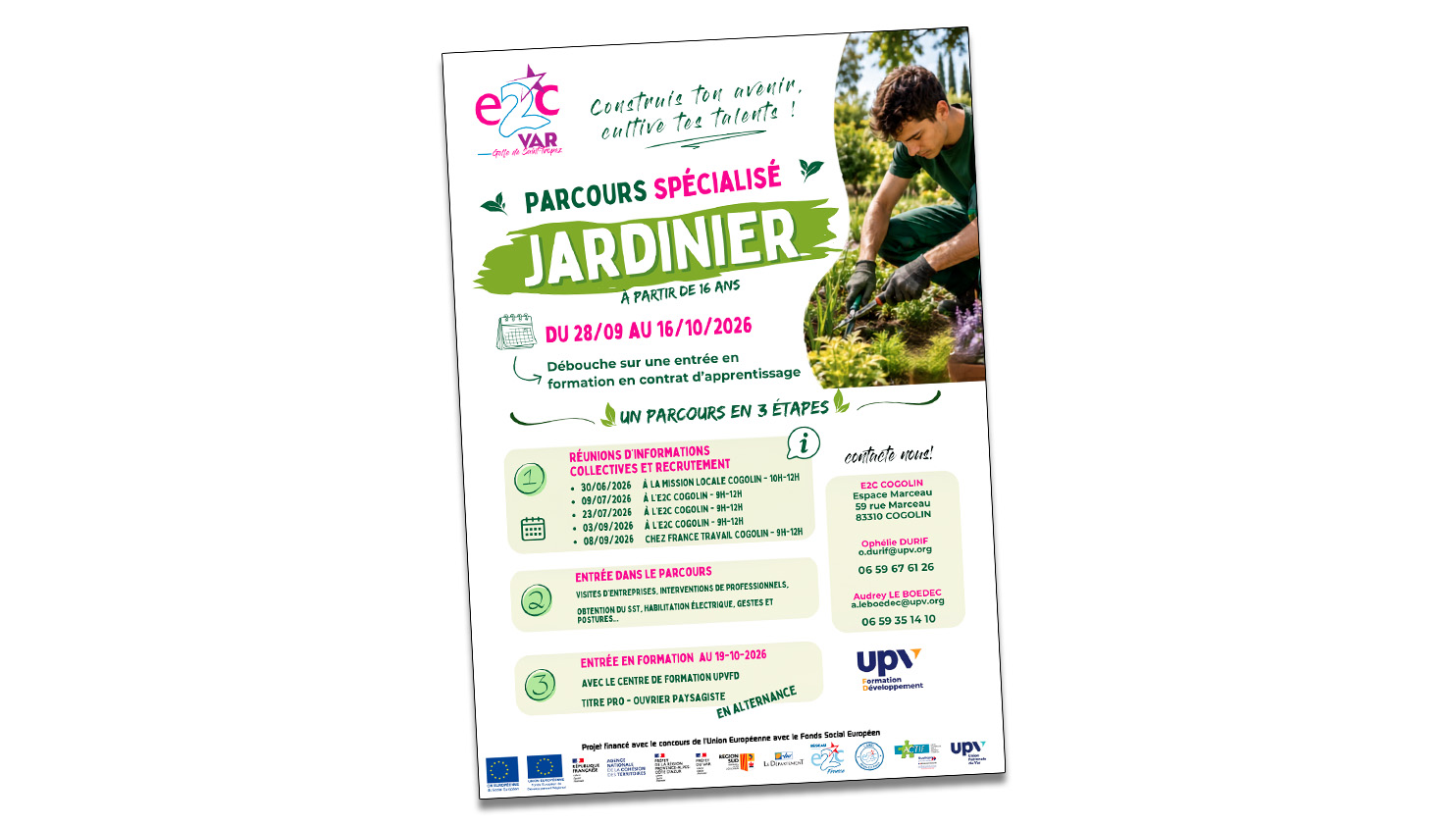 Parcours Spécialisé Jardinier E2C Cogolin